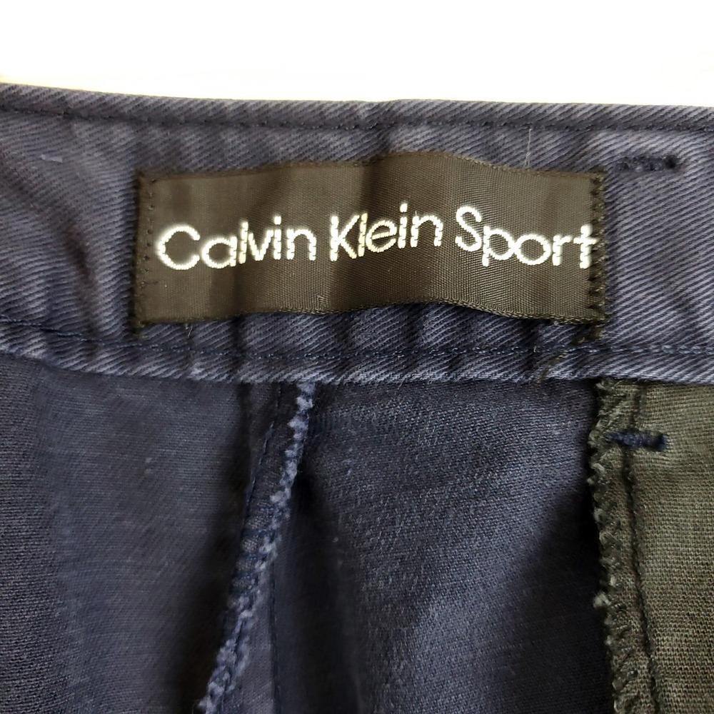 Calvin Klein Sport Cotton Chino Pants Navy Blue Men's Size 36 Actual 35x31 - Picture 5 of 8